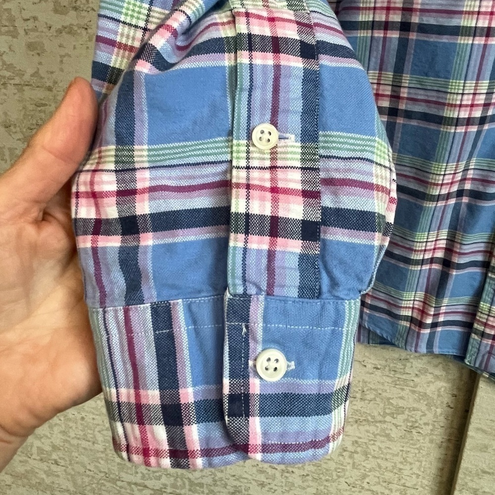 Ralph Lauren Mens Plaid Button Down Shirt Sz L Classic Fit Pastel Easter Summer - Picture 3 of 15